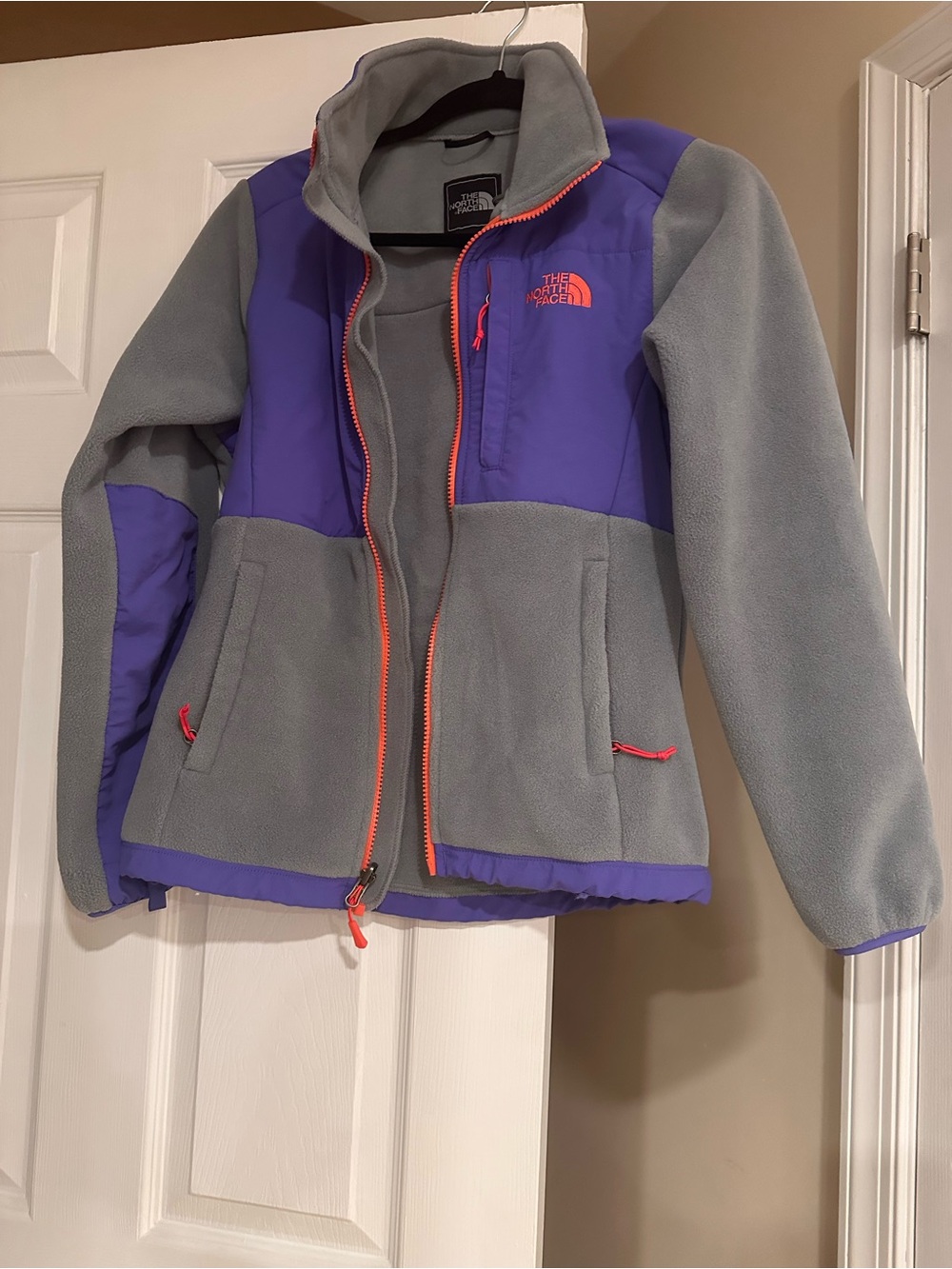 The North Face Gray & Purple Fleece Jacket